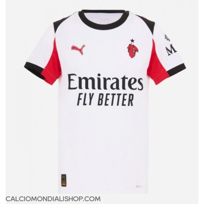 Maglie da calcio AC Milan Youssouf Fofana #19 Seconda Maglia Femminile 2025-26 Manica Corta Maglie da calcio AC Milan Youssouf Fofana #19 Seconda Maglia Femminile 2025-26 Manica Corta